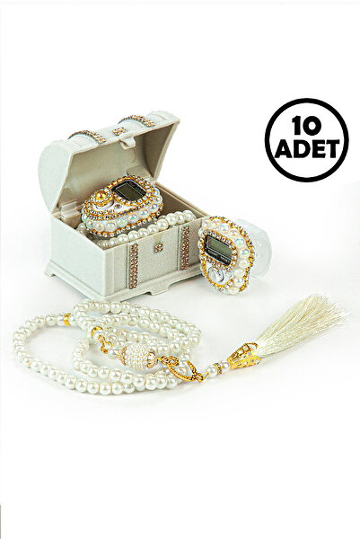 ihvan online Білий перлинний чотки та молитовник - 10 штук у скриньці, подару...