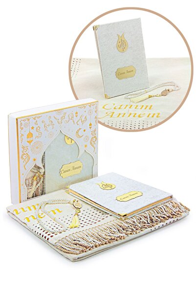 ihvan online Anneler Gününe Özel İsim Nakışlı İnci Tesbih Yasin Kitabı Şönil ...