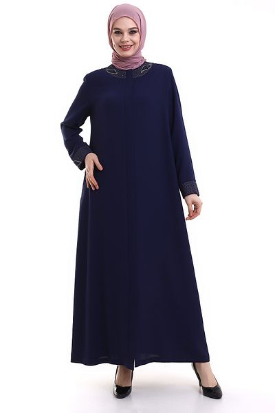 derin store Πέτο και μανίκια πέτρινο Hijab Ferace 23300-23 Indigo