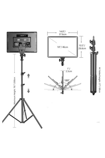 Deyatech Soft Led Sl 288 Pro Softbox Video Light Sürekli Video Işık Youtuber Bebek Cekim Kuaför