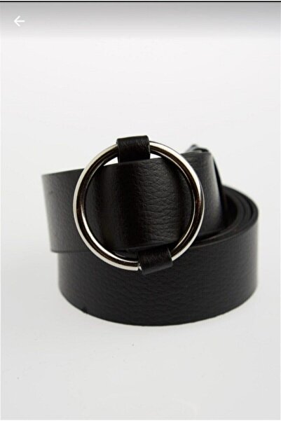 Gradelli Kadın Gümüş Toka Siyah Kemer