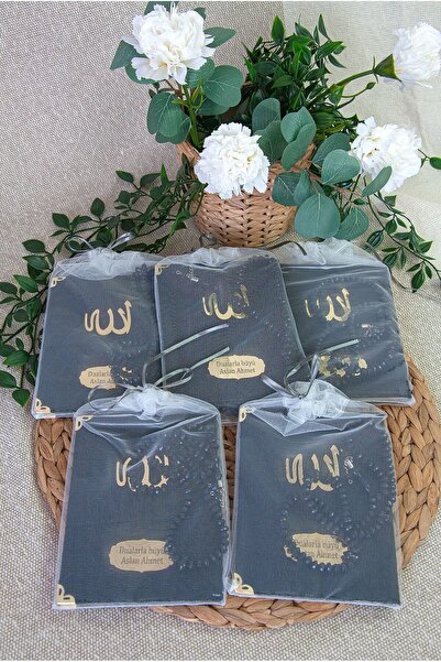 ihvan online 5 Adet Keseli Tesbihli İsim Baskılı Kadife Kaplı Yasin Mevlüt Ki...