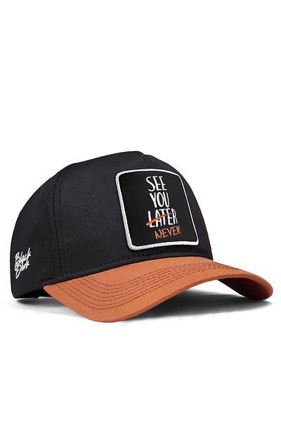 BlackBörk V1 See You Later Never Logo Brick-Black Baseball Cap