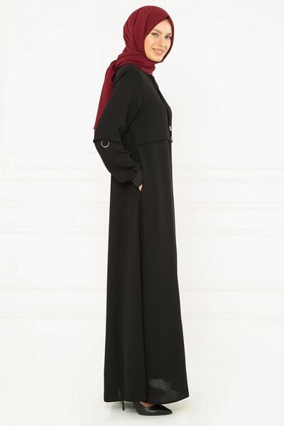 Beyza Ender-21 Чорна спортивна накидка з болеро