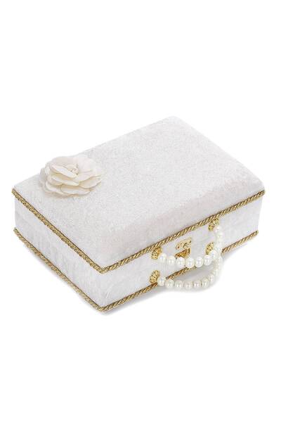 ihvan online Süngerli Kadife Kaplı Sandıklı Çanta Boy Inci Serisi Hediyelik K...
