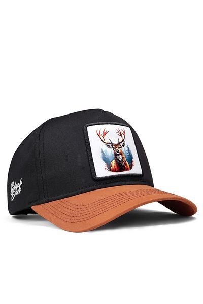 BlackBörk V1 Deer Logo Tile-Black Baseball Cap
