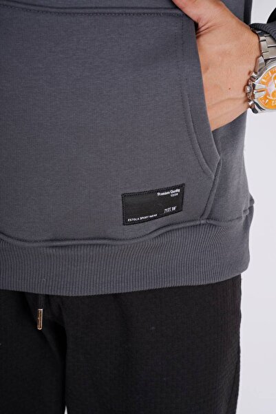 Est Estola Ανδρικό φούτερ με καπουντό και τσέπη καγκουρό με 3 κλωστές