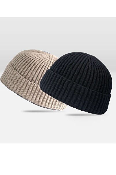 Rupen Kraft Set of 2 Short Skullcap Beret Solid Color Short Beret Hipster Beret Skullcap Beret Leon Beret Hip Hop Beret
