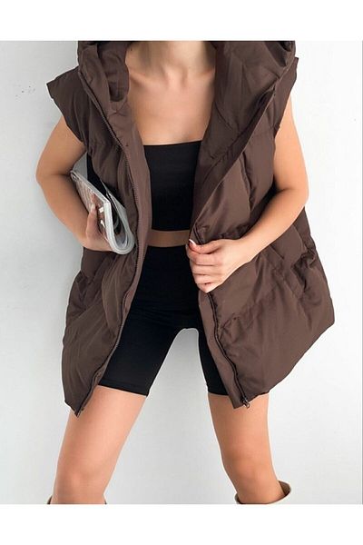 Noa Noa Hooded Oversize Boyfriend Puffer Vest
