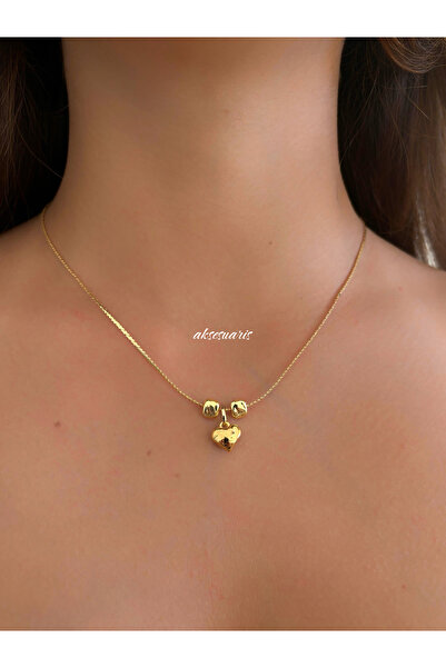 aksesuaris Gold Minimal Kalp Kadın Kolye