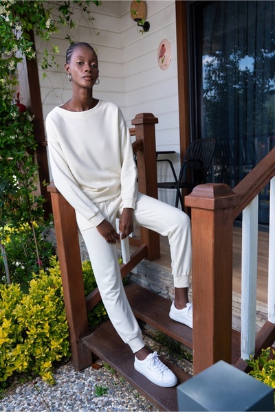 LOUP DORE Polyviscon Women's Long Sleeve and Pocket Trousers Set