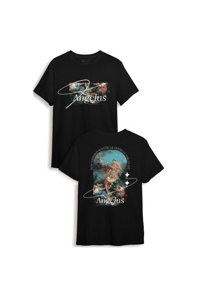 The Baski Angelus Back Štampano Premium Street Style crna majica - 100% pamuk