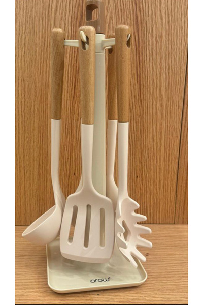 AROW Laney 6 Piece Silicone Ladle Set with Stand