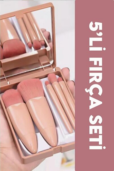 MUJGAN Profesyonel Taşınabilir Aynalı Makyaj Fırça Seti