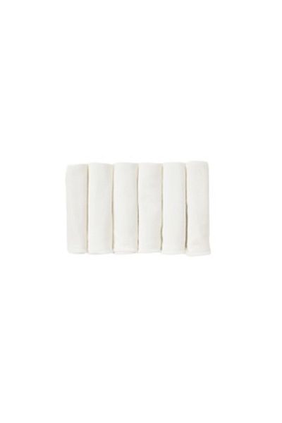 Bibaby Plain Ecru 6 Pack Handkerchief Ecru