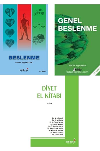 Hatiboğlu Yayınları Beslenme - Genel Beslenme - Diyet El Kitabı - Ayşe Baysal 3 Kitap Set -