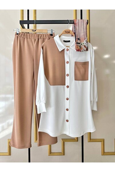 asyadabutik Σετ πουκάμισο και παντελόνι με μονή τσέπη