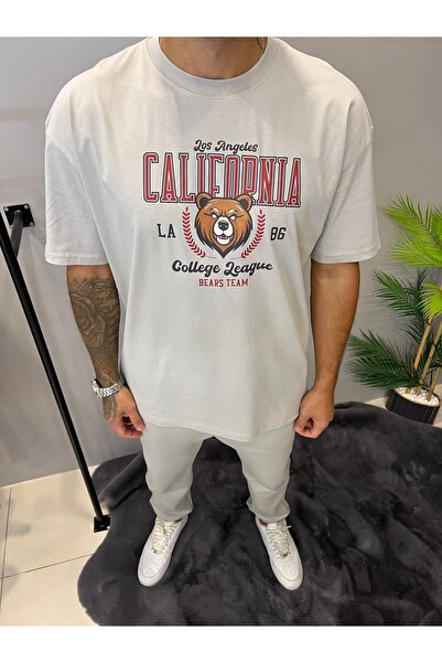 Açık Gri Calıfornıa T-shirt