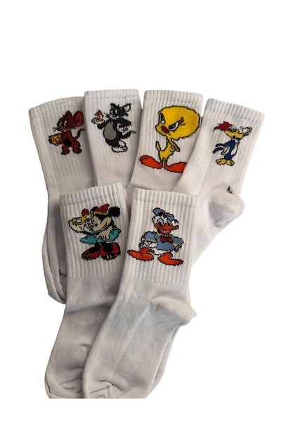 çorapdunyam 6 весели колежански тенис чорапи с детски герои