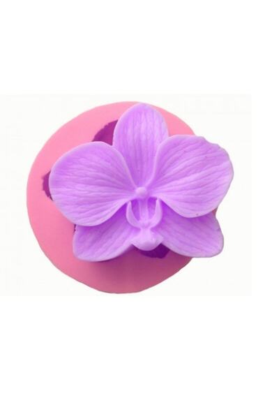 morlalem m 6cm Orkide Çiçek Silikon Kalıp K-034, Polyester Reçine Kokulu Taş Sabun Alçı Mum Kalıbı