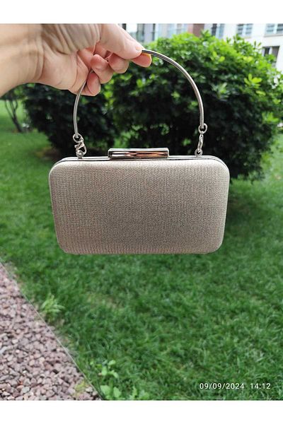 lowell home Νέα τσάντα βραδινού φορέματος με ασημί σχέδιο Lwh Home Model