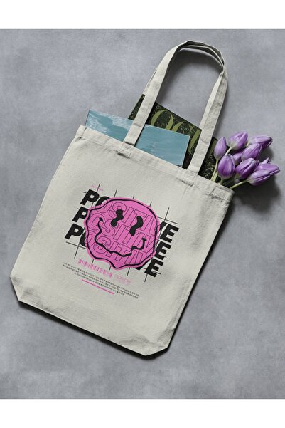 redame حقيبة قماش كلاسيكية نيون Y2K للجنسين - حقيبة حمل مستقبلية إيجابية