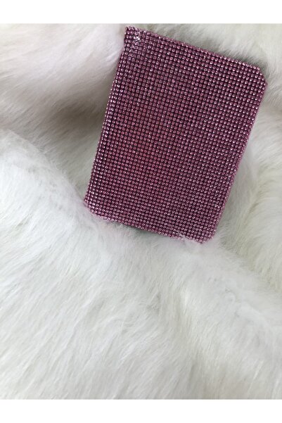 BUTİKSULTANS حافظة ترخيص وردية مرصعة بالأحجار