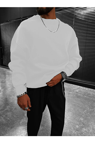 AYD Oversize Sweatshirt Siyah Bisiklet Yaka Düşük Omuz Içi % 100 Pamuktur. Tivtiklenme Asla Yapmaz.