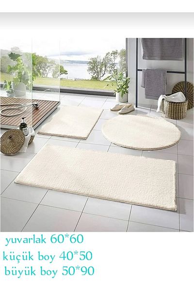Altun Carpet Lux Small Size Post Plush Modern Non-Slip Carpet Bath Mat 50*90 40*50 60*60