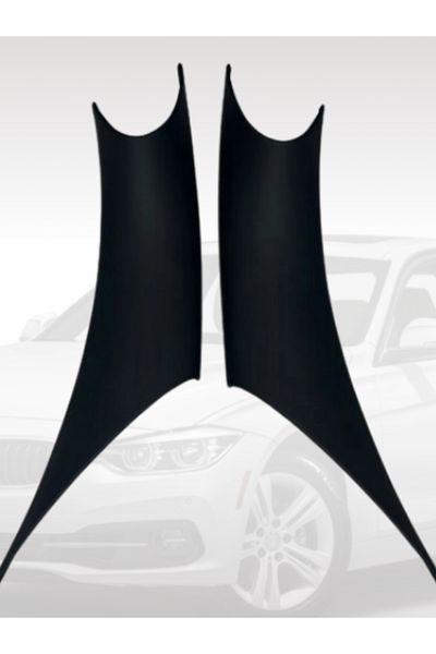 PARCAHATTI Inner Door Handle Cover for BMW 3 Series F30,F31, F32, F36 2pcs Suit Black Soft(Parcahatti)