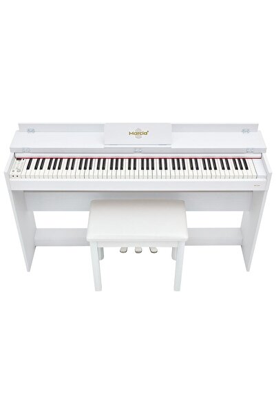 MARCİA MK-830 WH Dijital Konsol Piyano (Tuş Hassasiyetli, 88 Tuşlu, Kapaklı) ...