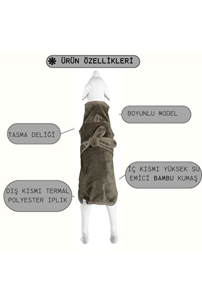 oyapet Bamboolux® Doğal Bambu Süper Su Emici Lüks Havlu Ayarlanabilir Bel Küçük Ve Büyük Irk Için Bornoz