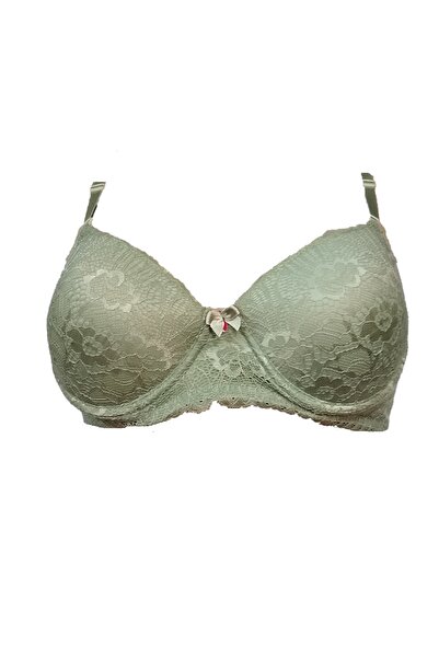 A&K ZÜMRA Γυναικείο Πράσινο Σουτιέν με Πλήρη Πλήρη Αυτιά Δαντέλα