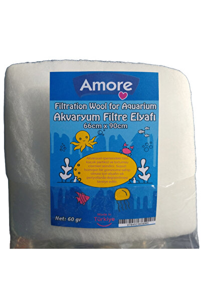 AMORE Akvaryum 60gr Silikonsuz Filtre Elyafı 66cm X 90cm Soffice