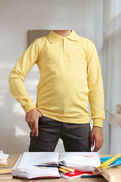 White Velvet Tricou pentru școală pentru copii, bumbac, guler polo, cu mânecă...