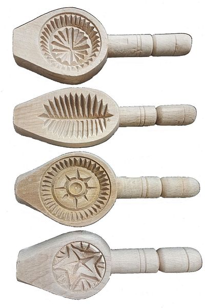Liavera Handmade Wooden Kömbe Kerebiç Cake Mold 4 Pieces