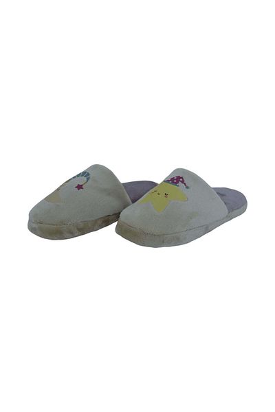 Chirpy Chapi - Cream Women's House Slippers with Moon and Star Figure