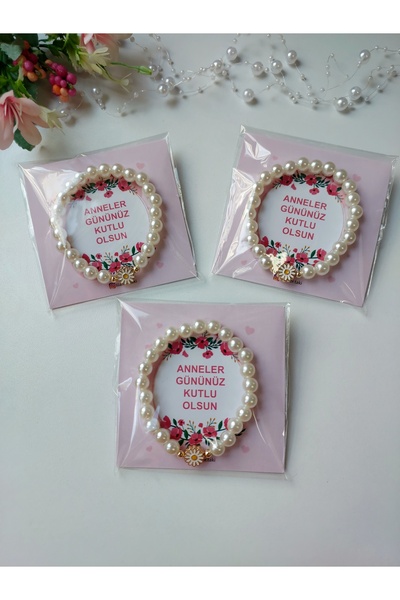 Lilamor 5 Adet Anneler Günü Hediyesi Papatya inci Bileklik