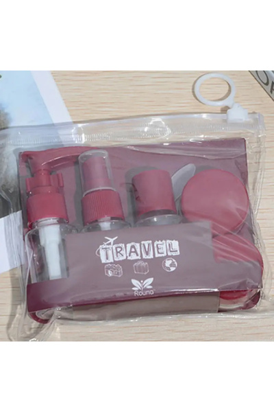Genel Markalar 8 Parça Seyahat Tipi Çok Amaçlı Krem Kutusu ve Şişe Seti Çok A...