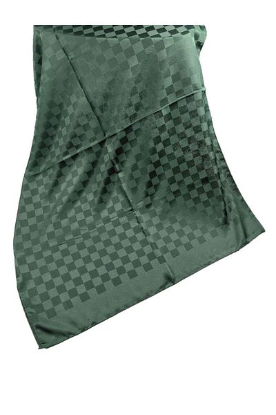 mim eşarp Emproyal 75x190 cm Σμαραγδένιο Σάλι Jan Jan Jacquard Check με σχέδιο