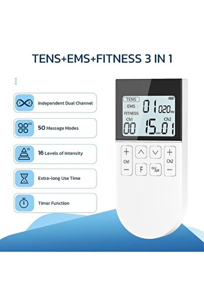 iron medical KTR-2610 Fizik Tedavi Şarjlı TENS + EMS + MASAJ Cihazı + Taşıma Kabı