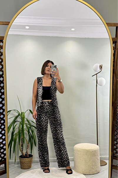 Bucle By Gizem Leopar Desen Pantolon