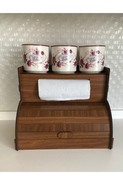 Genel Markalar Tasarım Ekmek Kutusu, Bakerybox, Ahşap Ekmeklik Organizer, Ev ...