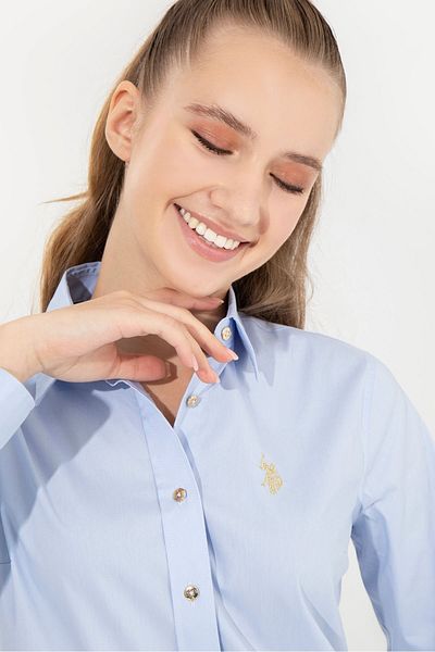 U.S. Polo Assn. Cămașă albastră pentru femei