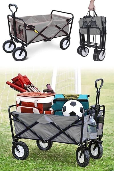 Genel Markalar Katlanır Kamp Plaj Arabası 90x51x57 Cm