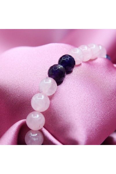 Doğal Taşlar Pink Quartz Stone Love Stone Amethyst Stone Positive Energy Stone Natural Stone Bracelet