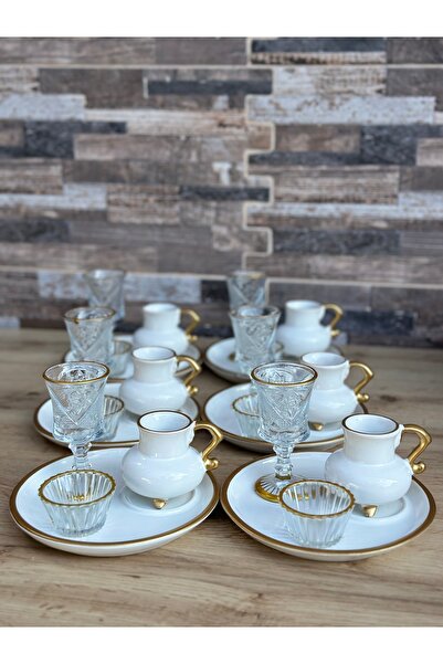Hediye Köşkü 24 Parça Lüks Şah Kahve Fincan Seti full