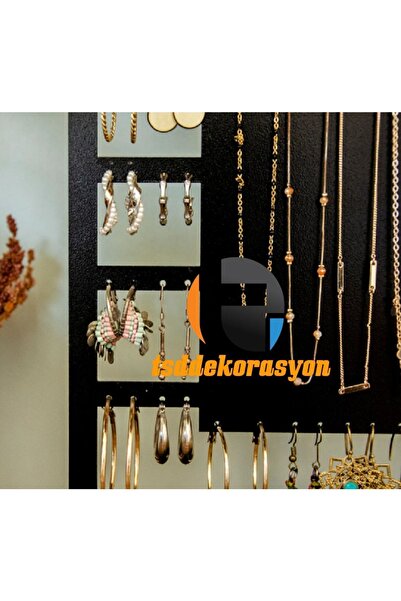 tsddekorasyon Tsd Dekorasyon Siyah Ahşap Takı/ Kolye/küpe Standı