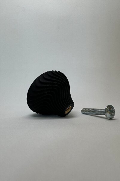 Pomerol Mâner pentru dulap modern Black Pearl – Mâner pentru mobilier cu desi...