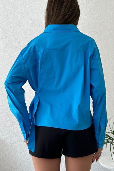 ZAROLİ Cămașă de damă oversize asimetrică cu model în relief